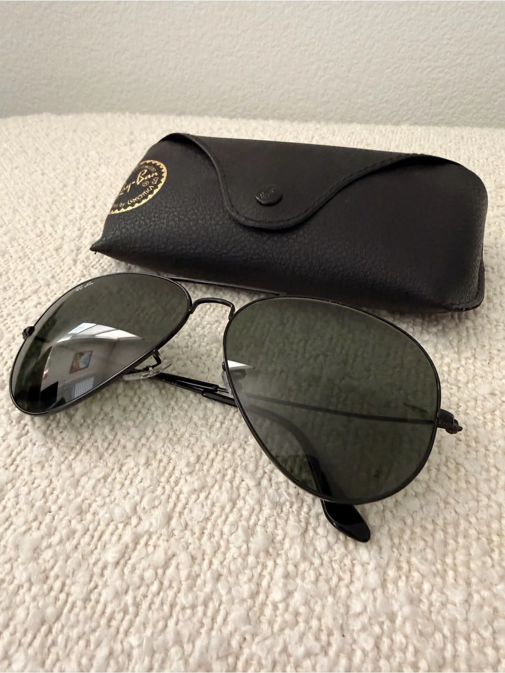 Ray-Ban Black Aviator Large Metal Sunglasses